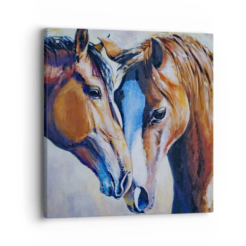 Impression sur toile - Image sur toile - Est-ce de l'amitié ? Ou de l'amour ? - 40x40 cm