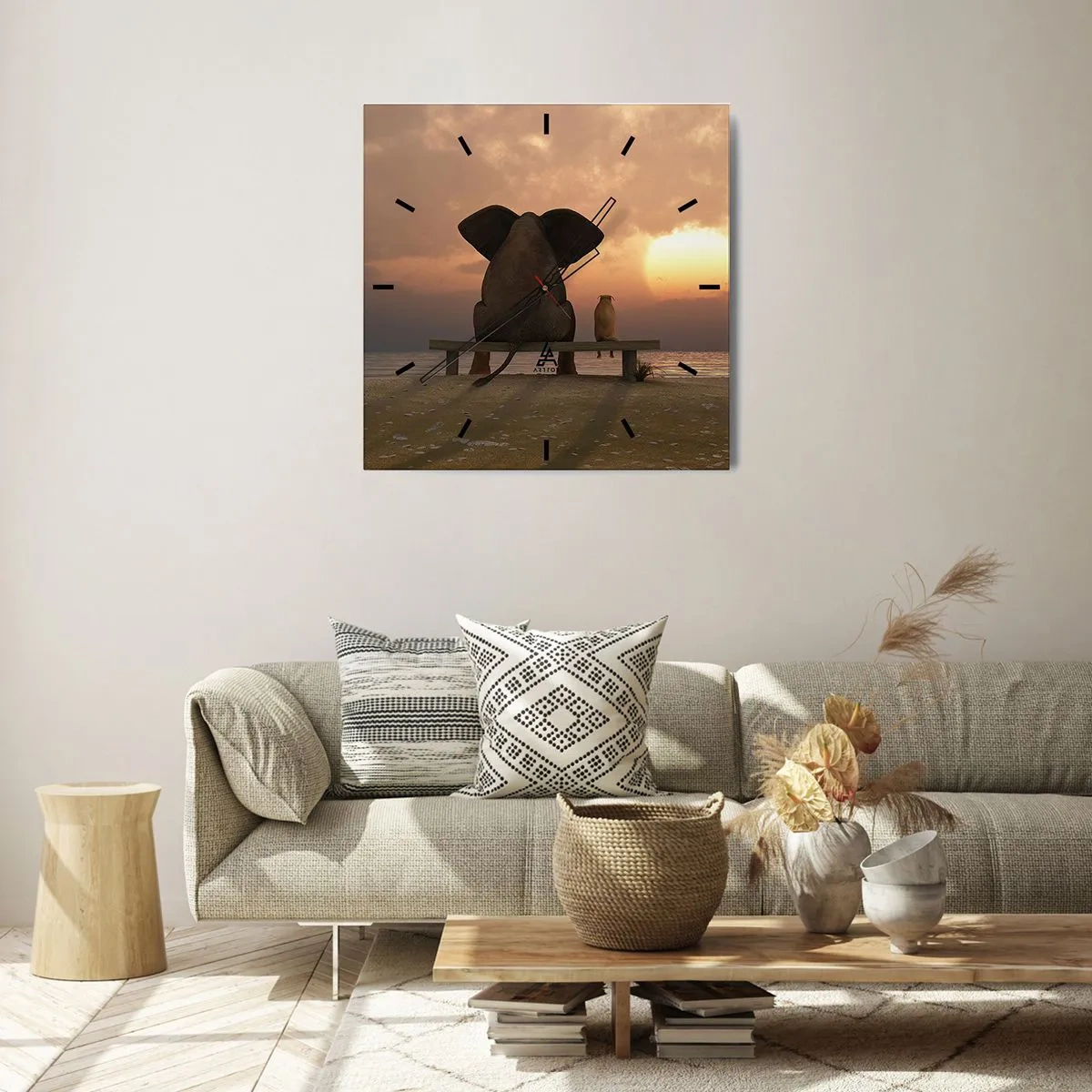 Horloge murale - Pendule murale - C'est bon de garder le silence ensemble - 30x30 cm