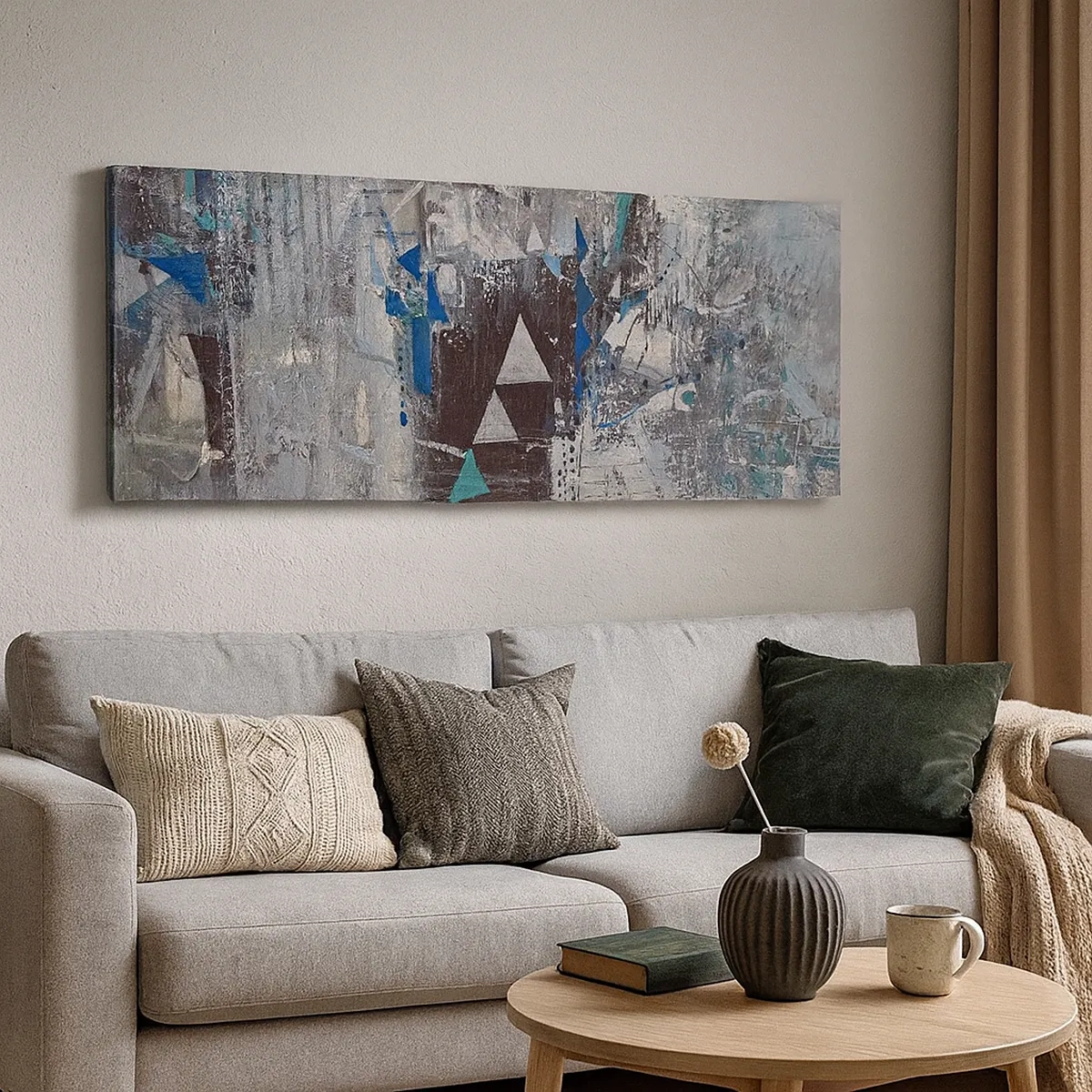 Impression sur toile - Image sur toile - Ordre prioritaire des triangles - 30x30 cm