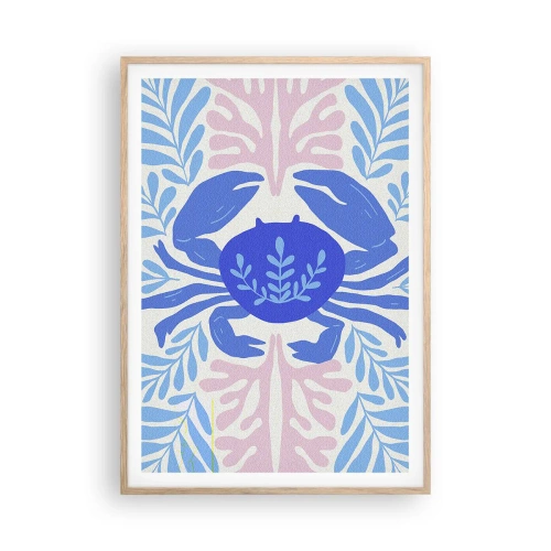 Affiche dans un chêne clair - Poster - Comme une fleur de mer - 70x100 cm