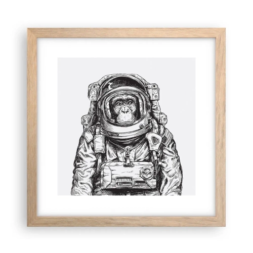 Affiche dans un chêne clair - Poster - Évolution alternative - 30x30 cm