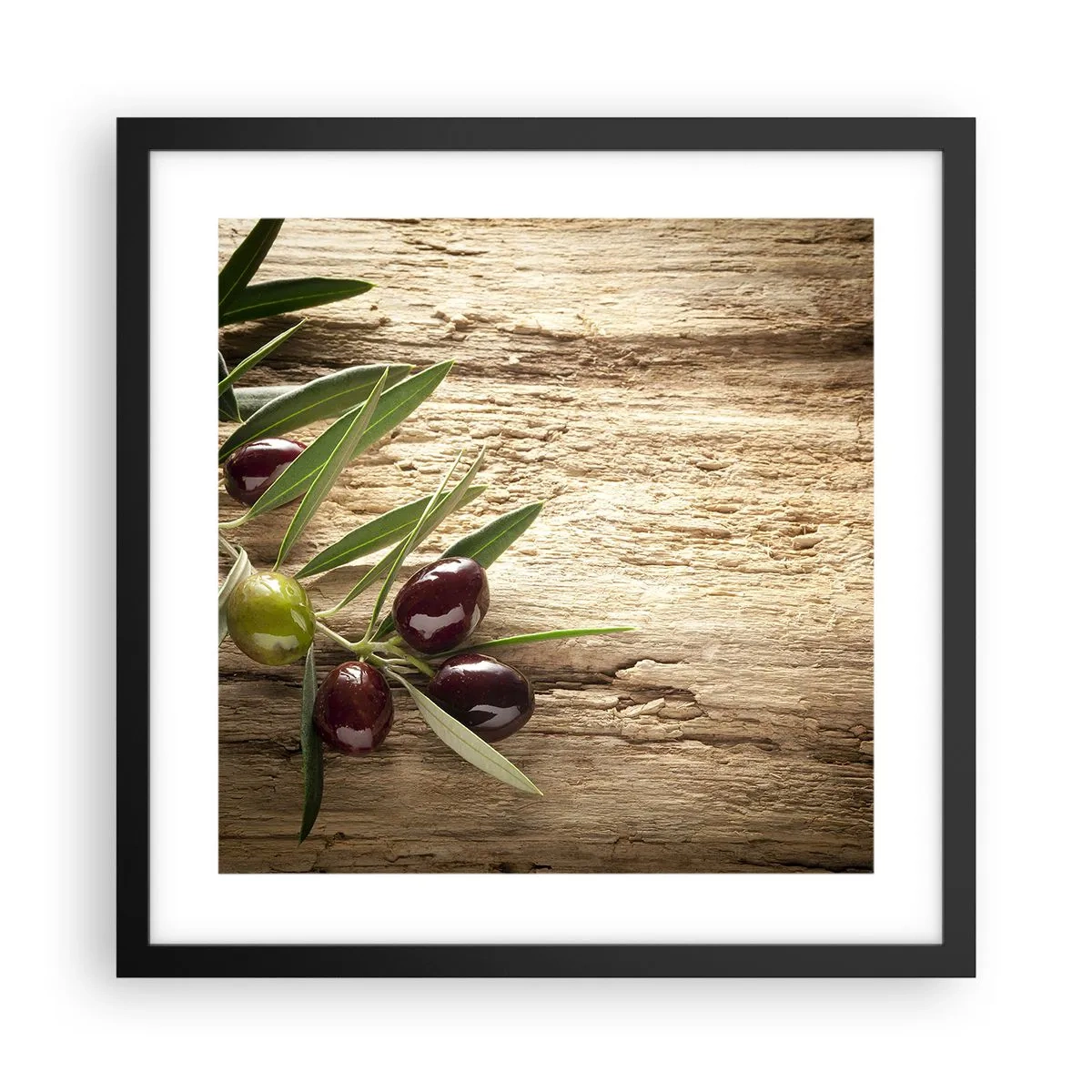 Affiche dans un cadre noir - Poster - Directement de la nature - 40x40 cm