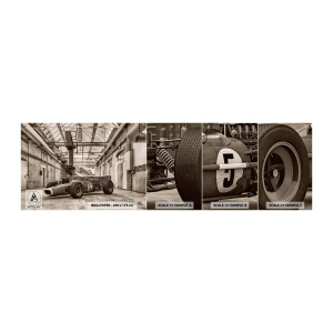 Échantillon de Papier Peint Autocollant Deluxe Sticker - Le repos du guerrier - Formule 1, Rétro, Automobile - 100x30 cm