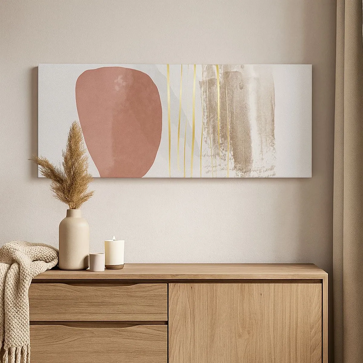 Impression sur toile - Image sur toile - Colonnade abstraite - 100x40 cm