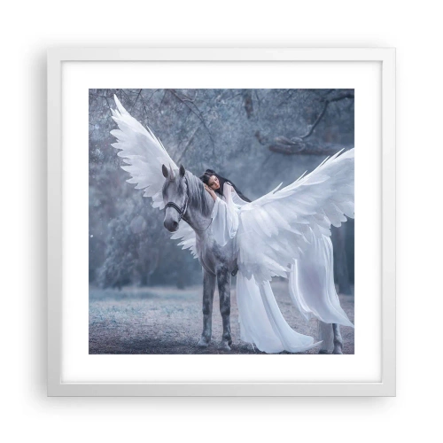 Affiche dans un cadre blanc - Poster - Un moment inspiré - 40x40 cm