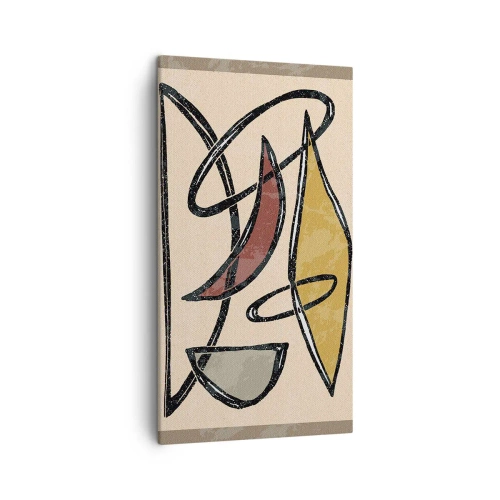 Impression sur toile - Image sur toile - Composition – arcs et ovales - 45x80 cm