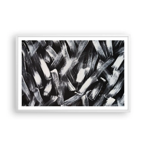 Affiche dans un cadre blanc - Poster - L'abstraction dans l'esprit industriel - 91x61 cm