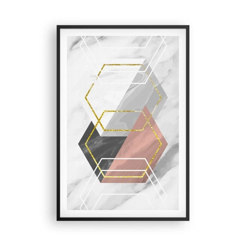 Affiche dans un cadre noir - Poster - Composition en chaîne - 61x91 cm