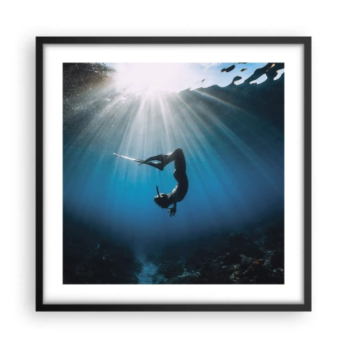 Affiche dans un cadre noir - Poster - Dans sous-marine - 50x50 cm