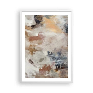 Affiche dans un cadre blanc - Poster - Abstraction brumeuse - 50x70 cm
