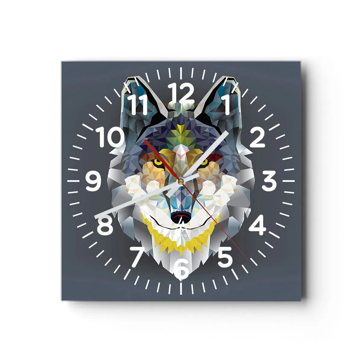 Horloge murale - Pendule murale - On parle du loup - 30x30 cm
