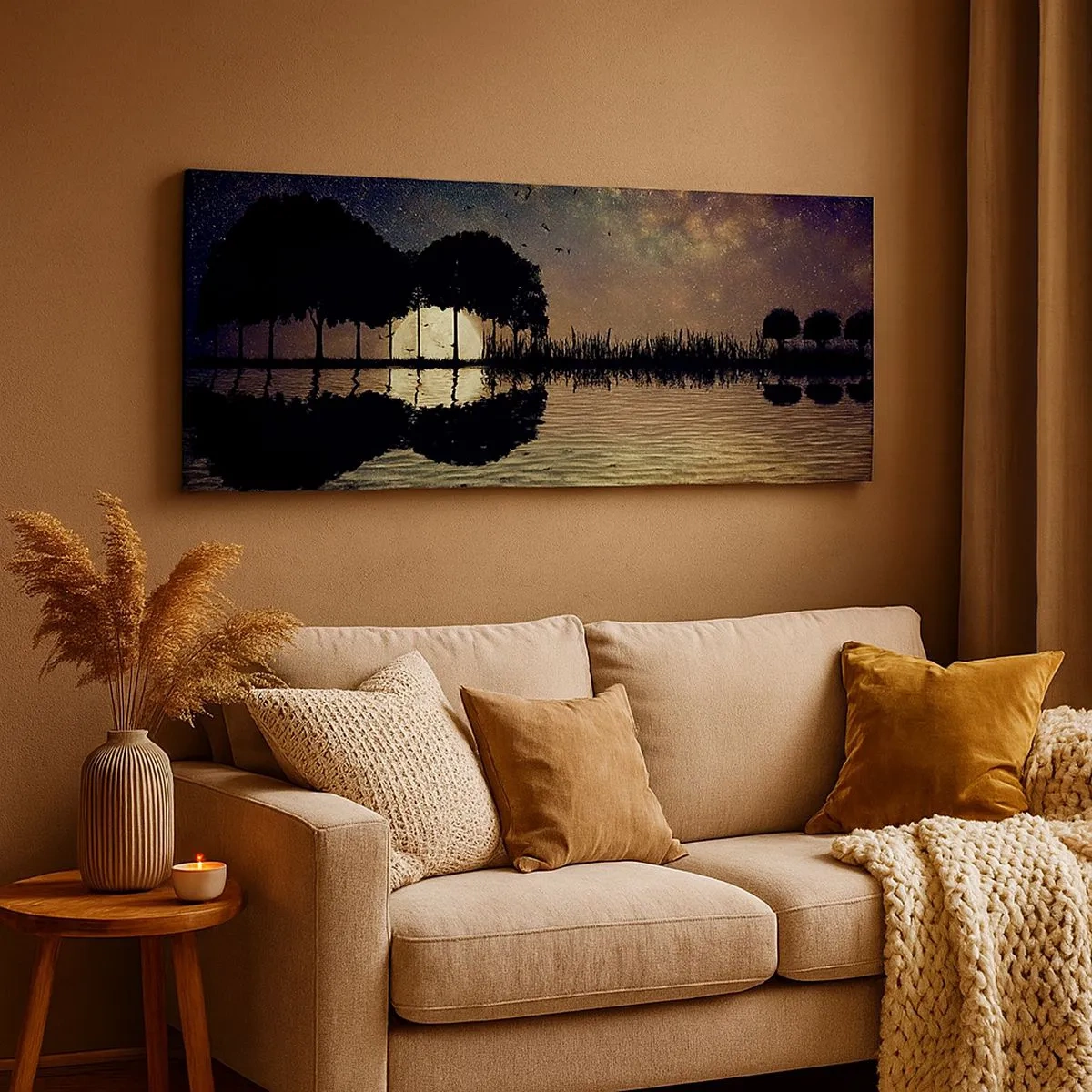 Impression sur toile - Image sur toile - Nuit au bout du monde - 100x40 cm