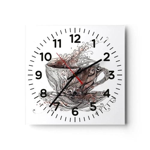 Horloge murale - Pendule murale - Du thé, bon pour tout - 30x30 cm