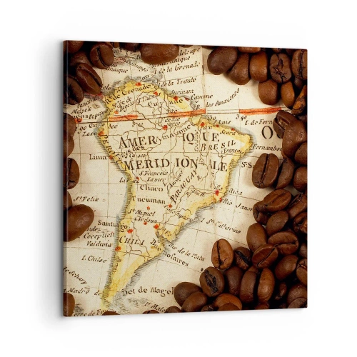 Impression sur toile - Image sur toile - D'où vient le meilleur café ? - 60x60 cm