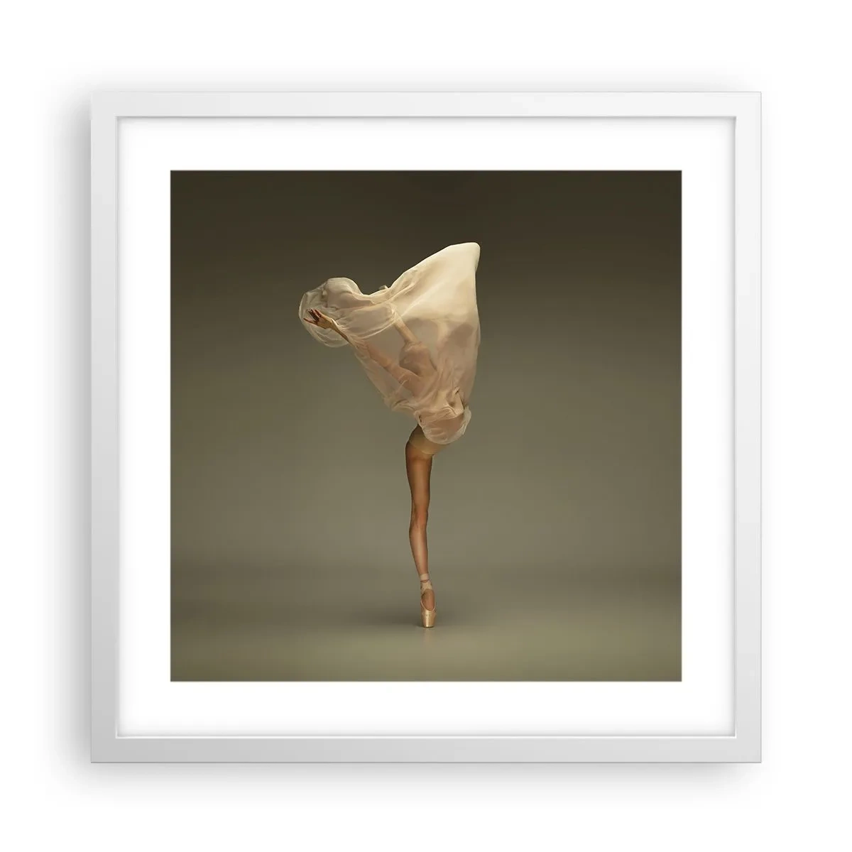 Affiche dans un cadre blanc - Poster - Il va bientôt s'envoler - 40x40 cm