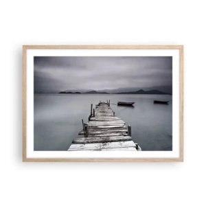 Affiche dans un chêne clair - Poster - Tu peux partir demain - 70x50 cm