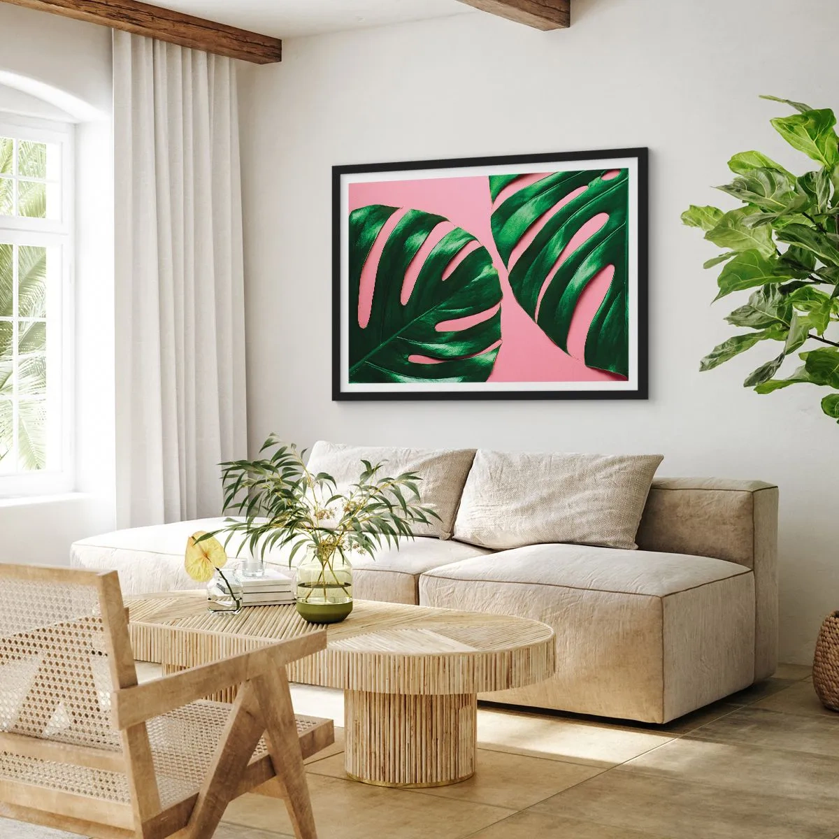 Affiche dans un cadre noir - Poster - Rendez-vous vert - 40x30 cm
