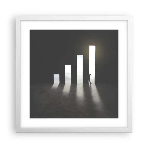 Affiche dans un cadre blanc - Poster - Succès – impression - 40x40 cm