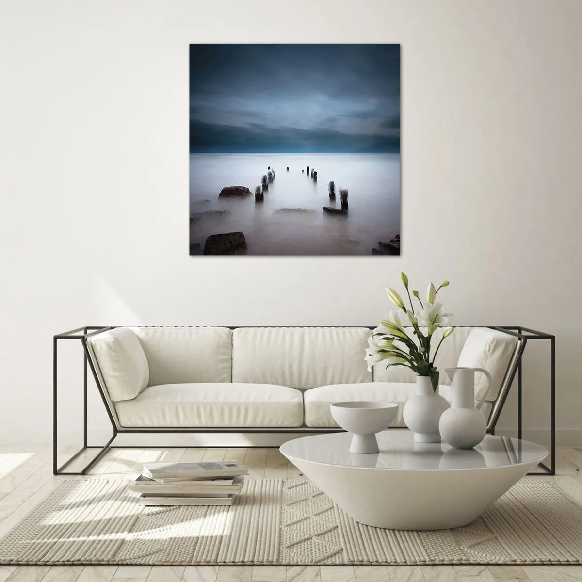 Impression sur verre - Image sur verre - Lac pensif - 30x30 cm