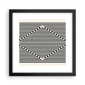Affiche dans un cadre noir - Poster - Illusion géométrique - 30x30 cm