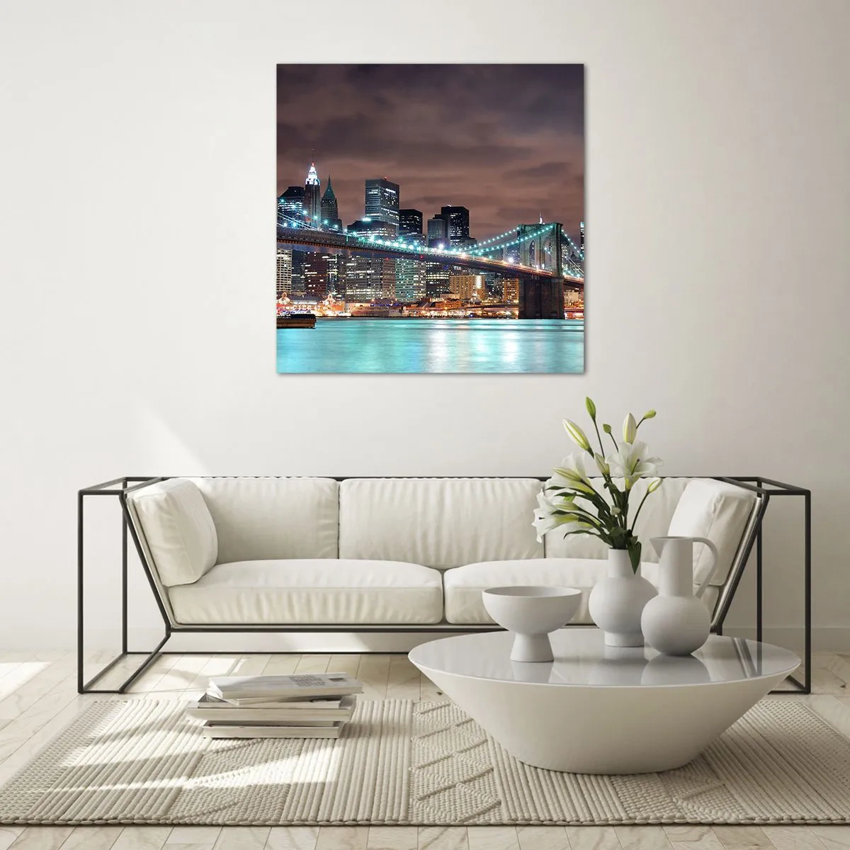 Impression sur verre - Image sur verre - Lumières des grandes villes - 60x60 cm