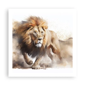 Affiche - Poster - Le roi bougea - 60x60 cm