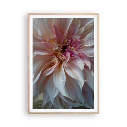 Affiche dans un chêne clair - Poster - Fraîcheur fleurissante - 70x100 cm