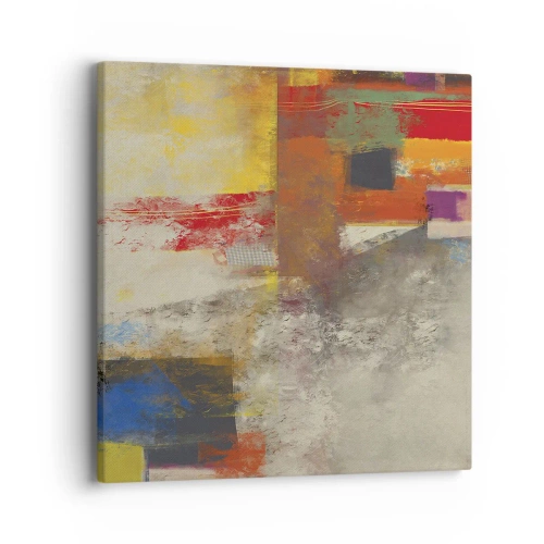 Impression sur toile - Image sur toile - Géométrie des couleurs - 40x40 cm