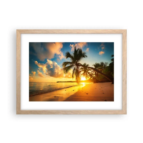 Affiche dans un chêne clair - Poster - Rêve caribéen - 40x30 cm