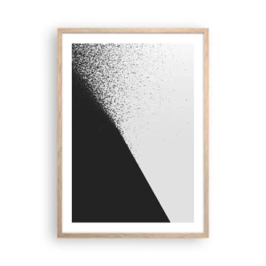 Affiche dans un chêne clair - Poster - De plus en plus vite, de plus en plus - 50x70 cm