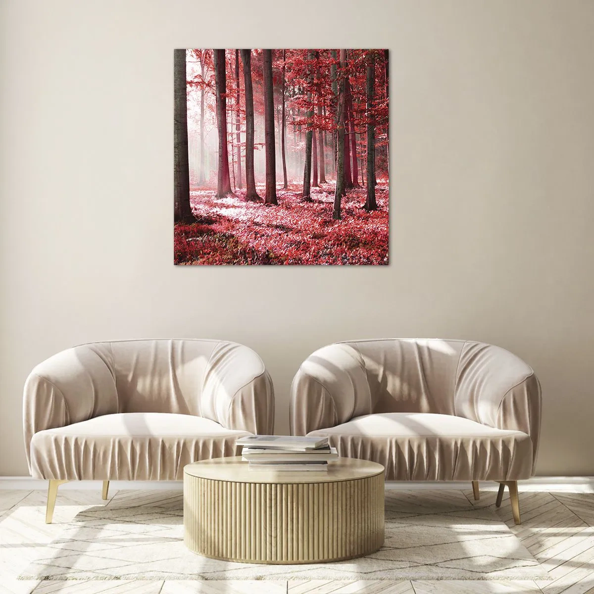 Impression sur verre - Image sur verre - Le rouge est tout aussi beau - 60x60 cm