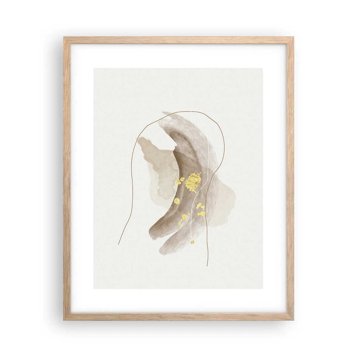 Affiche dans un chêne clair - Poster - rencontré dans l'espace - 40x50 cm