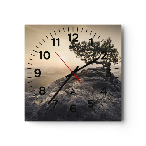 Horloge murale - Pendule murale - La vie gagne toujours - 40x40 cm