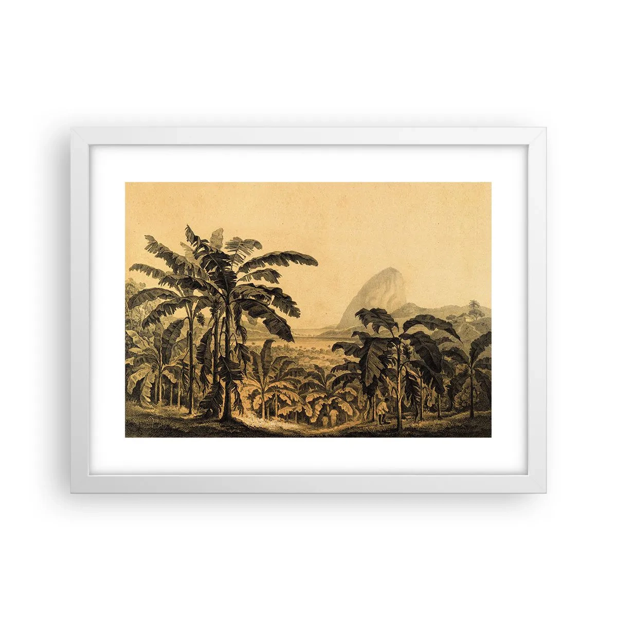 Affiche dans un cadre blanc - Poster - Dans un climat colonial - 40x30 cm