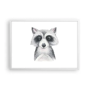 Affiche dans un cadre blanc - Poster - Un moment pour s'émouvoir - 70x50 cm