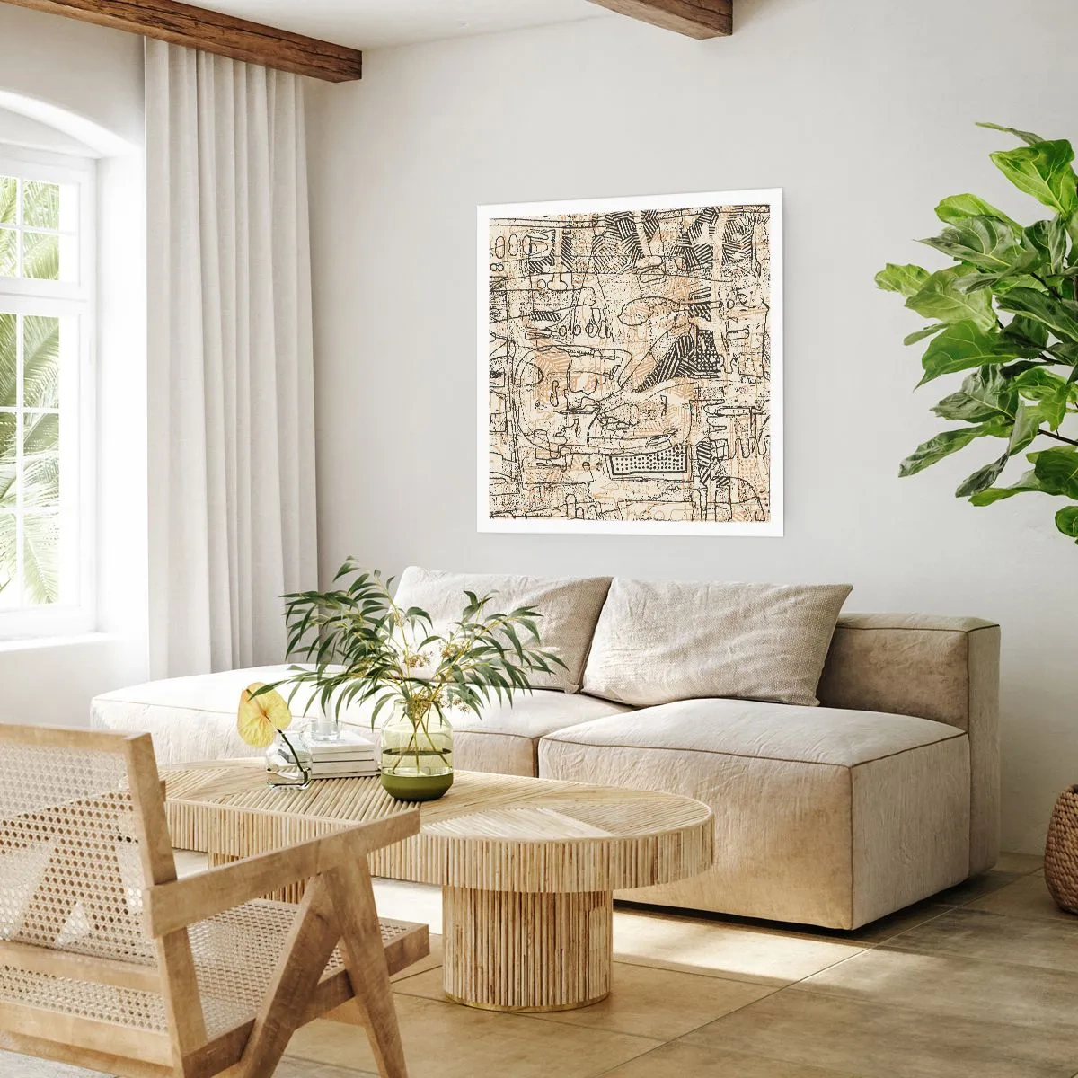 Affiche - Poster - Il attend d'être décodé - 60x60 cm