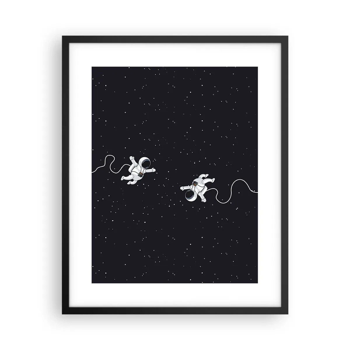 Affiche dans un cadre noir - Poster - Sortie cosmique - 40x50 cm