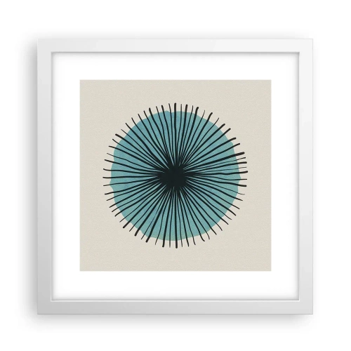 Affiche dans un cadre blanc - Poster - Rayonnant dans l'azur - 30x30 cm