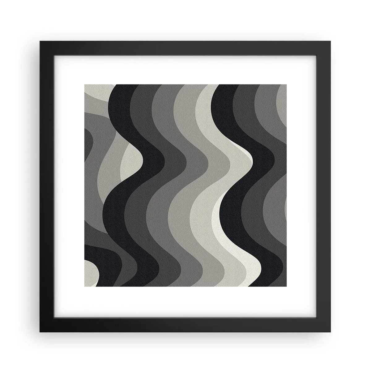 Affiche dans un cadre noir - Poster - Vague après vague - 30x30 cm
