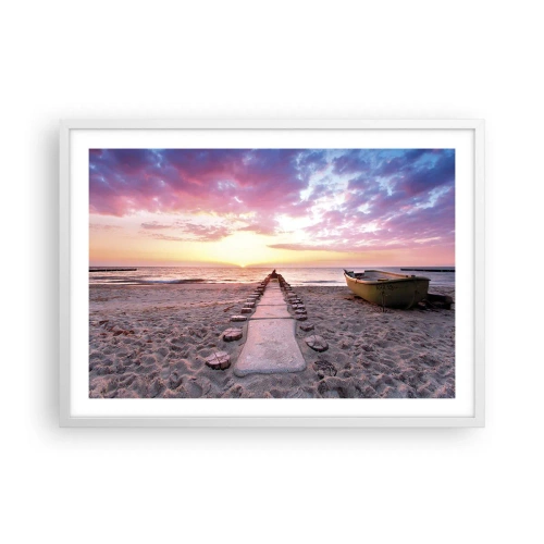 Affiche dans un cadre blanc - Poster - Moment d'expérience profonde - 70x50 cm