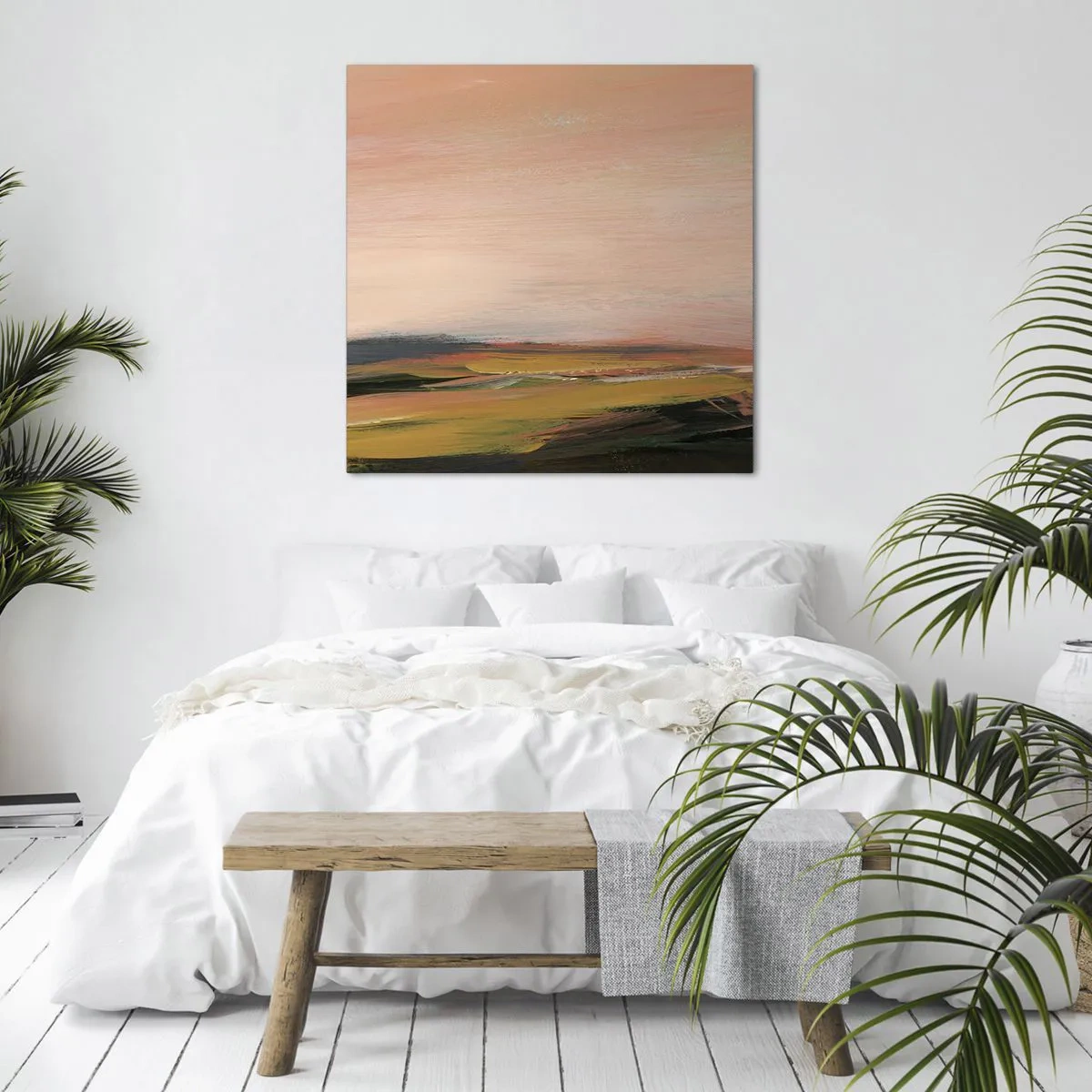 Impression sur toile - Image sur toile - Dans les tons de roses - 30x30 cm