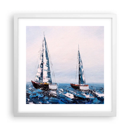 Affiche dans un cadre blanc - Poster - Confrérie du vent - 40x40 cm