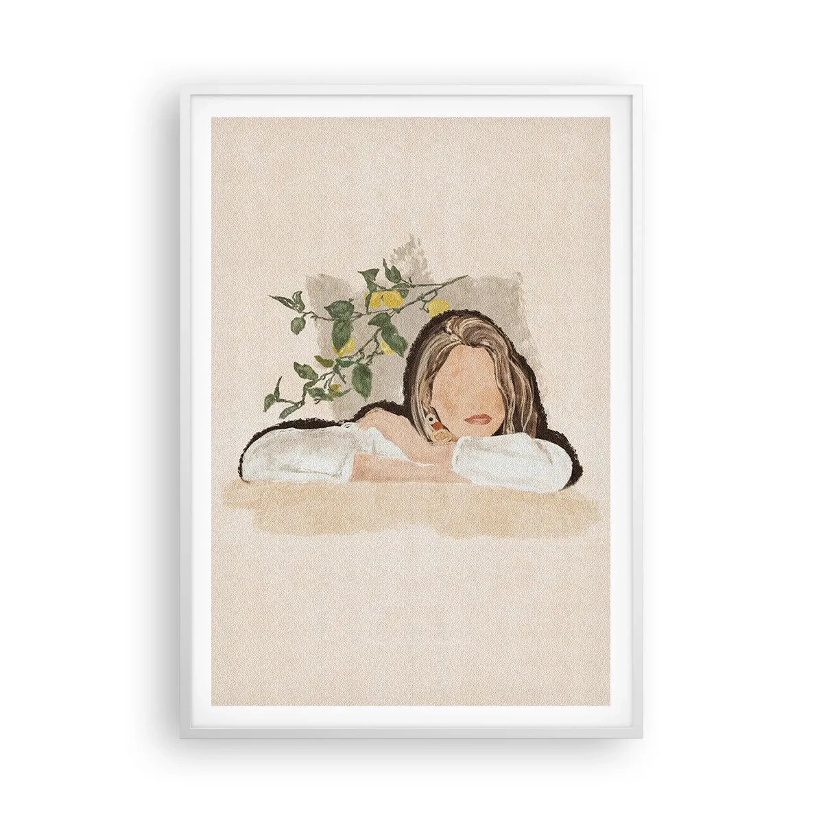 Affiche dans un cadre blanc - Poster - La beauté du sud - 70x100 cm