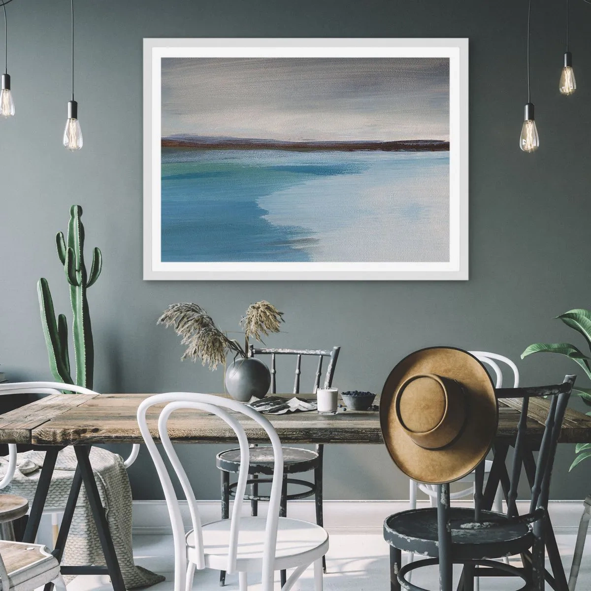 Affiche dans un cadre blanc - Poster - Paysage horizontal - 70x50 cm