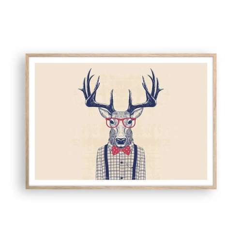 Affiche dans un chêne clair - Poster - Une extravagance amusante - 100x70 cm