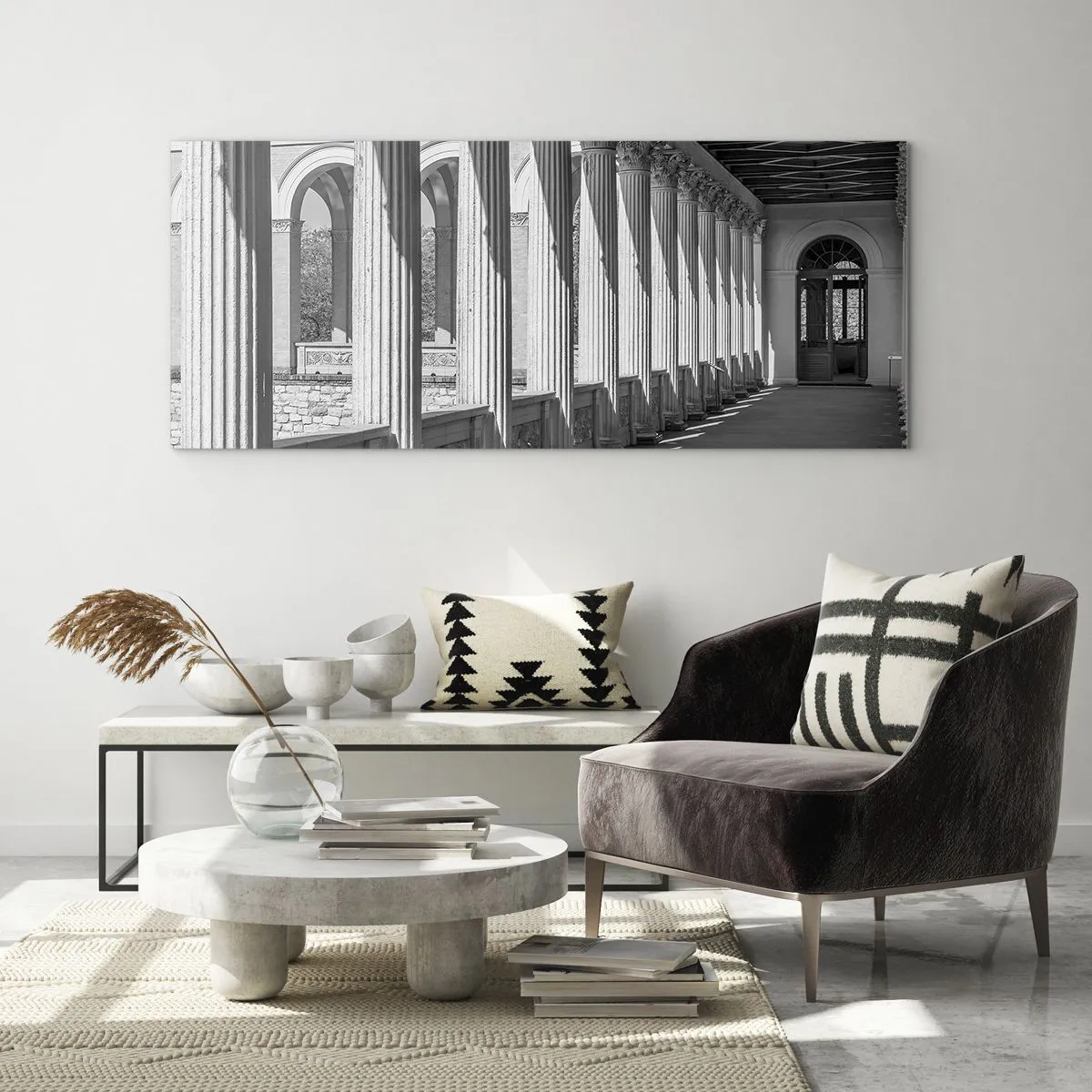 Impression sur verre - Image sur verre - Arcade ensoleillée - 100x40 cm