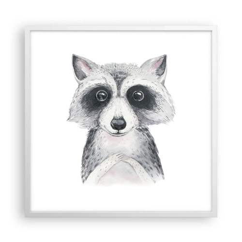 Affiche dans un cadre blanc - Poster - Un moment pour s'émouvoir - 60x60 cm