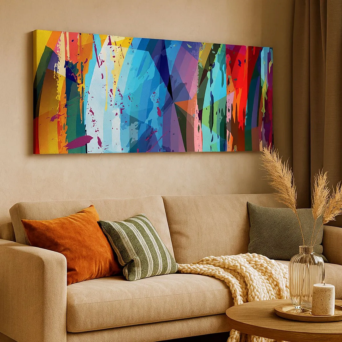 Impression sur toile - Image sur toile - Vertiges colorés - 100x40 cm