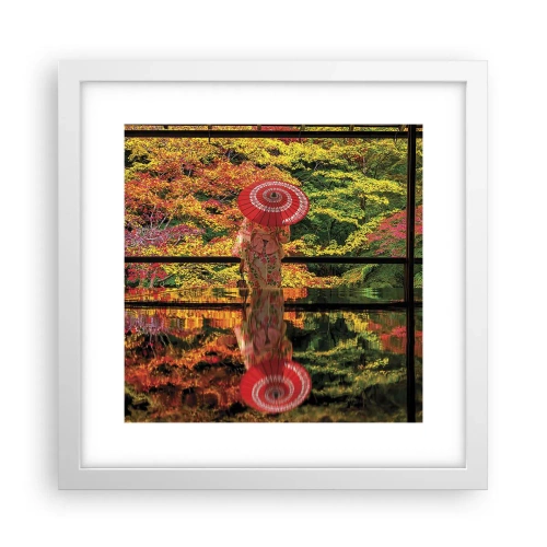 Affiche dans un cadre blanc - Poster - Dans le temple de la nature - 30x30 cm