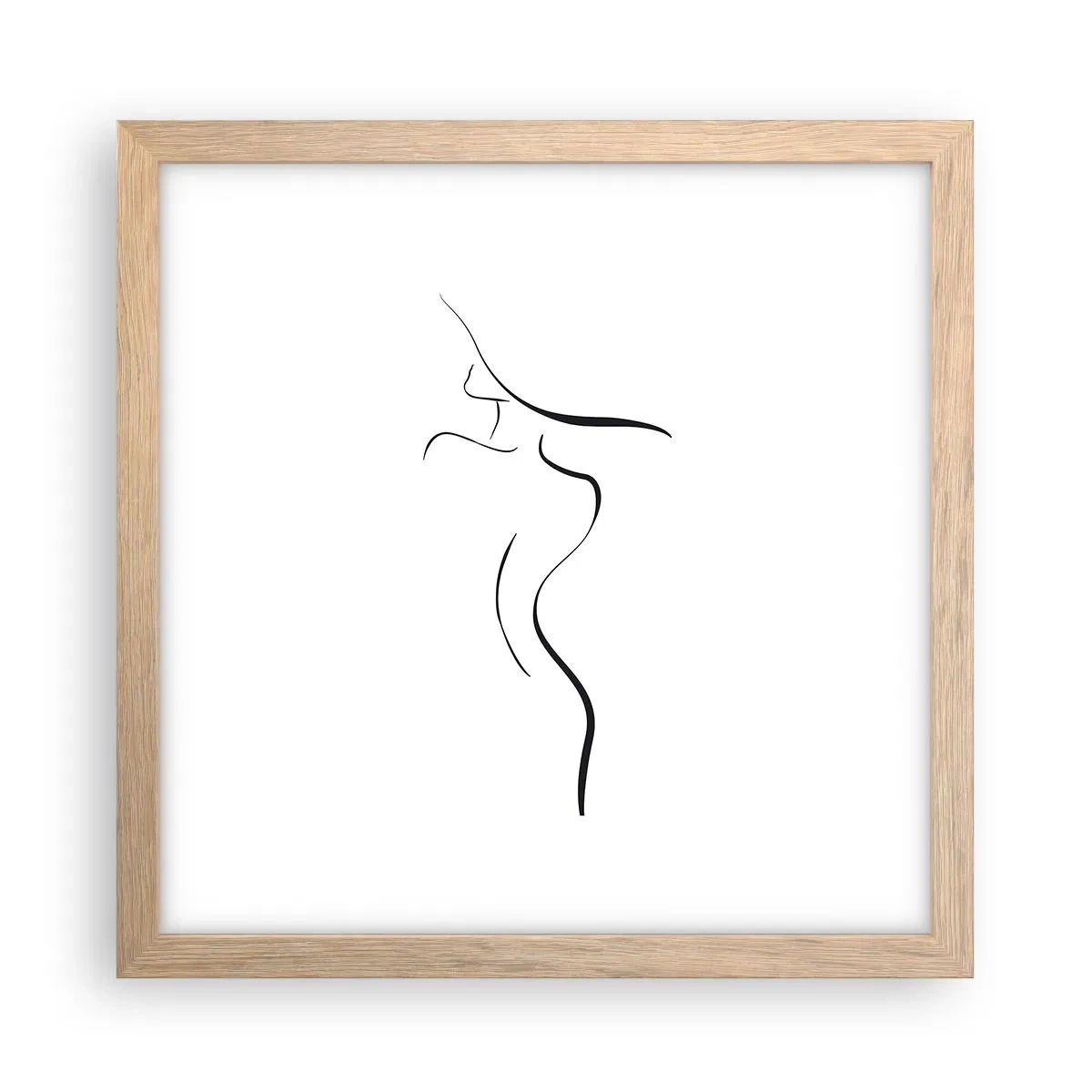 Affiche dans un chêne clair - Poster - Insaisissable comme une vague - 30x30 cm